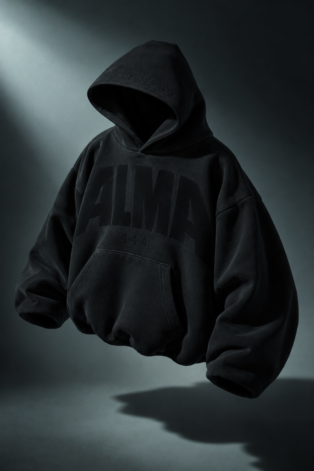 Sudadera con capucha de doble capa 444 — Gris