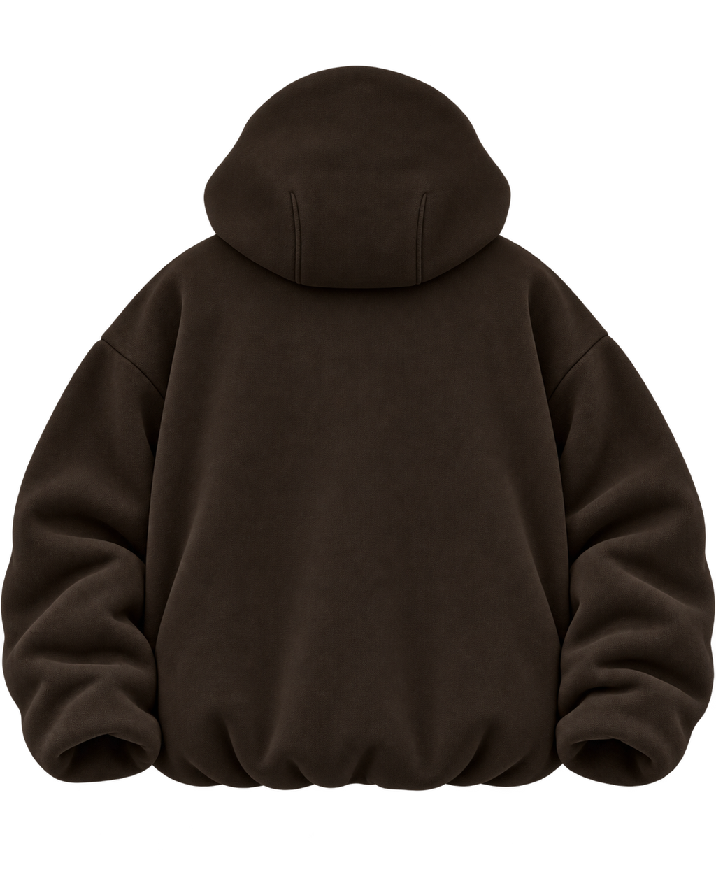 Sudadera con capucha de doble capa 444 — Marrón