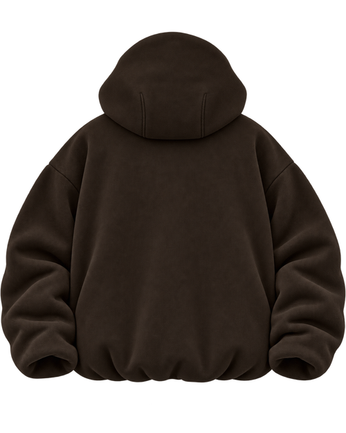 Sudadera con capucha de doble capa 444 — Marrón
