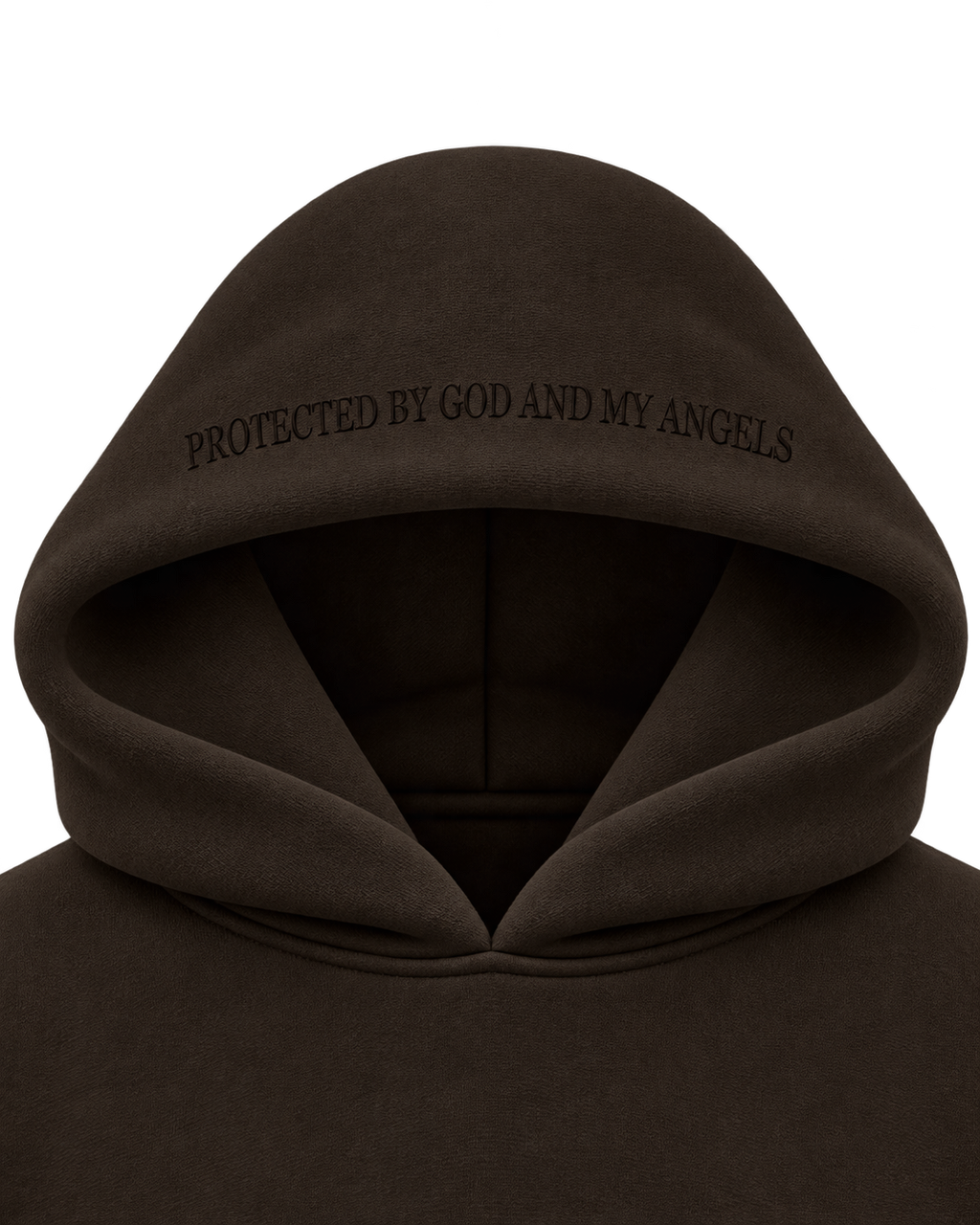 Sudadera con capucha de doble capa 444 — Marrón