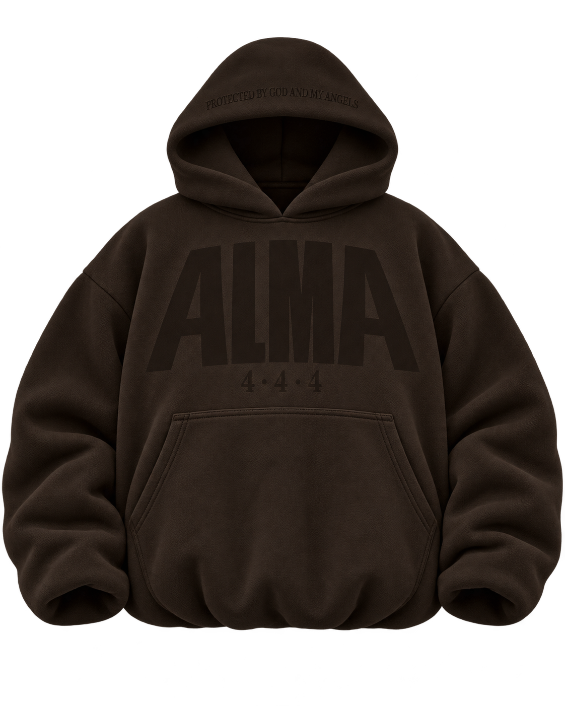 444 Double Layer Hoodie Brown